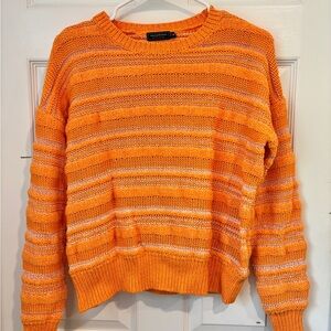 Vineyard Vines Orange Striped Sweater - medium